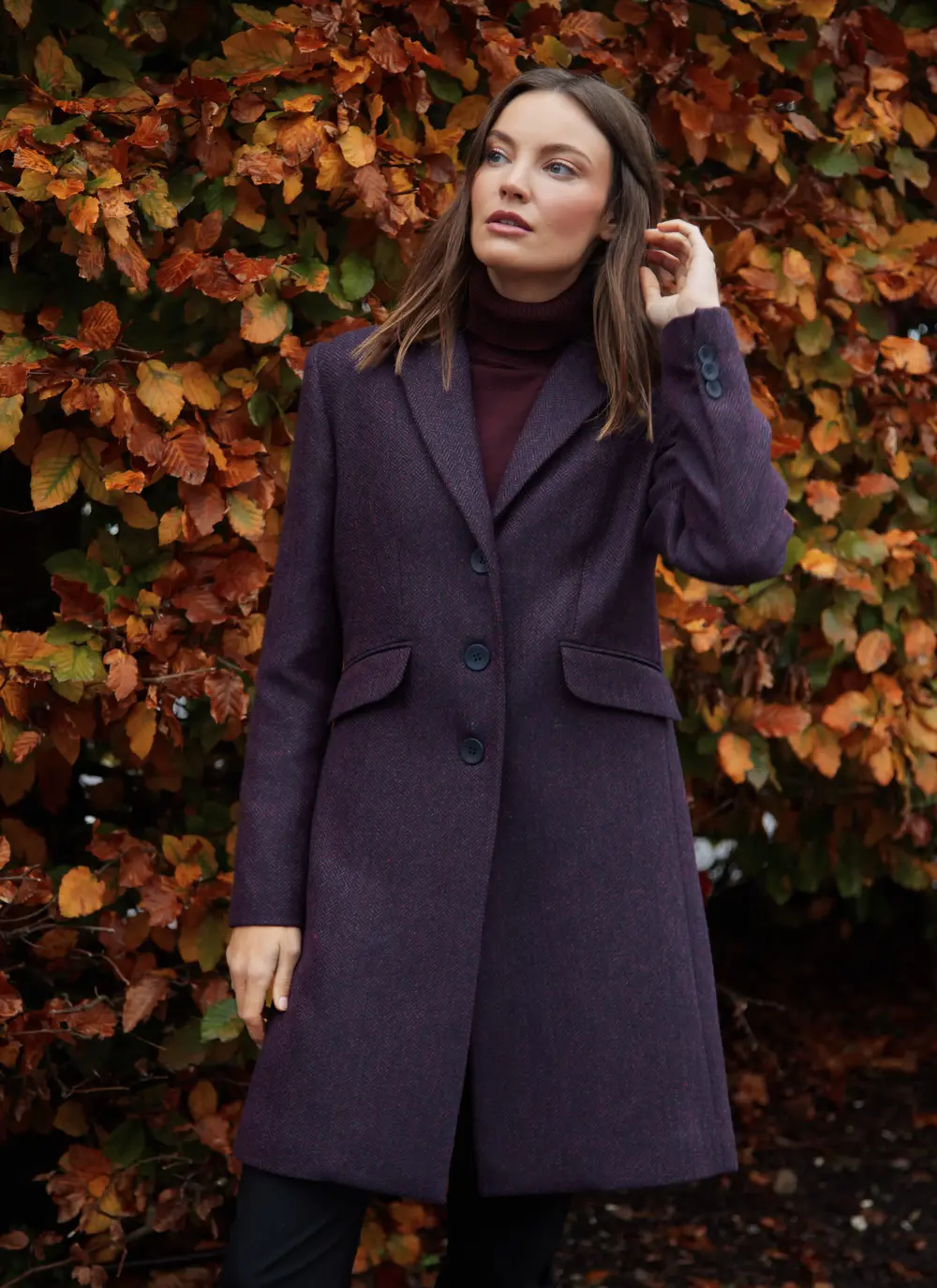 Irish Tweed Mid-Length Coat